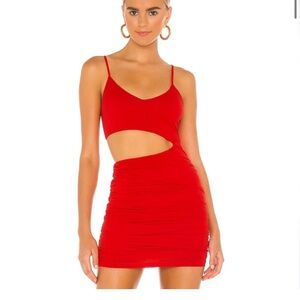 Revolve Superdown Red Cut-Out Mini Dress Medium